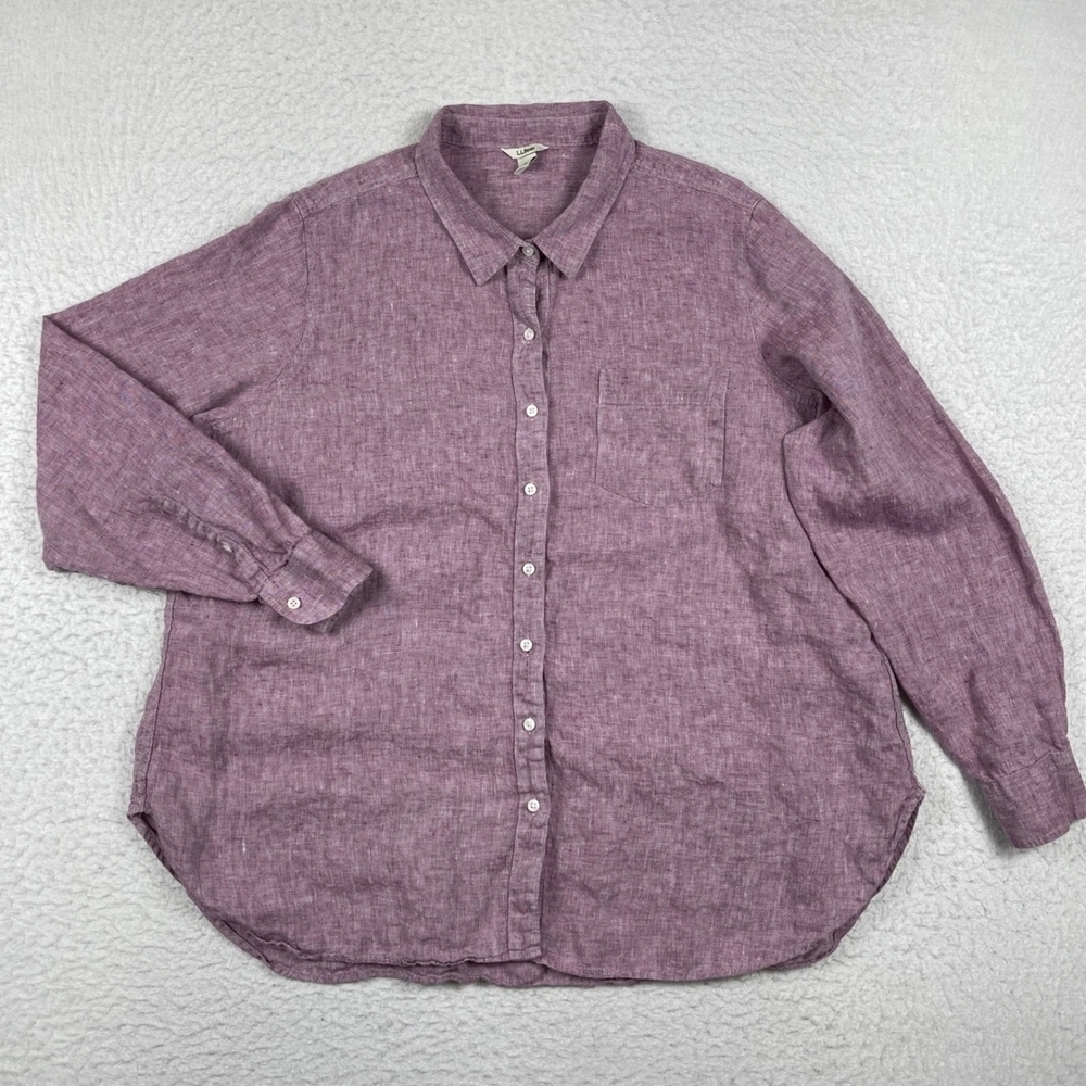L.L. Bean Men's Button-Down Shirt in Mauve - Picture 1 of 7